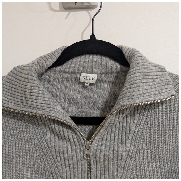 Kule Morgan Cashmere Blend 1/4 Zip Sweater - Picture 5 of 8